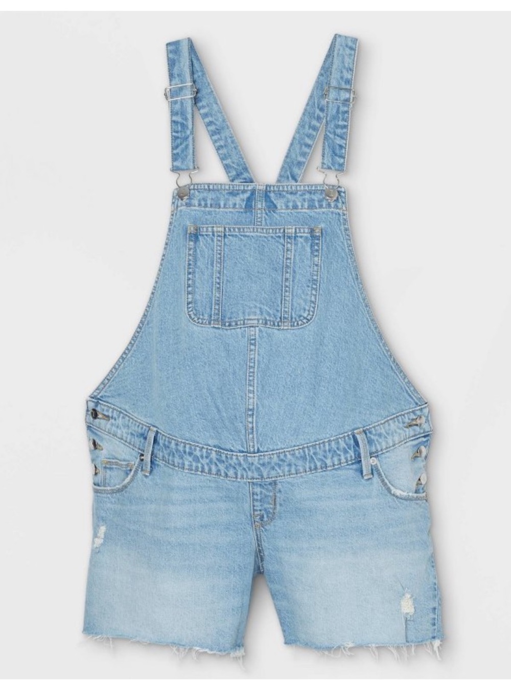 Isabel Maternity Light Blue Denim Short Overalls size medium/8 new with tags